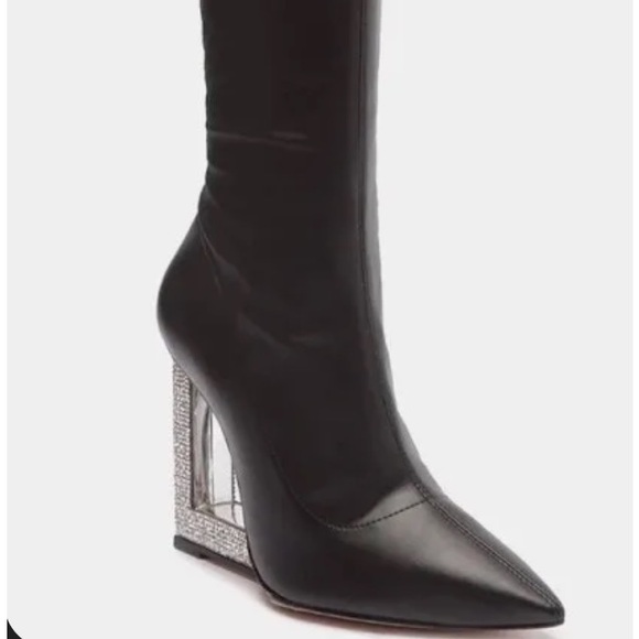 SCHUTZ Rhinestone Heel Boots - Picture 7 of 8